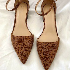 New Animal Print Ankle Strap Heel